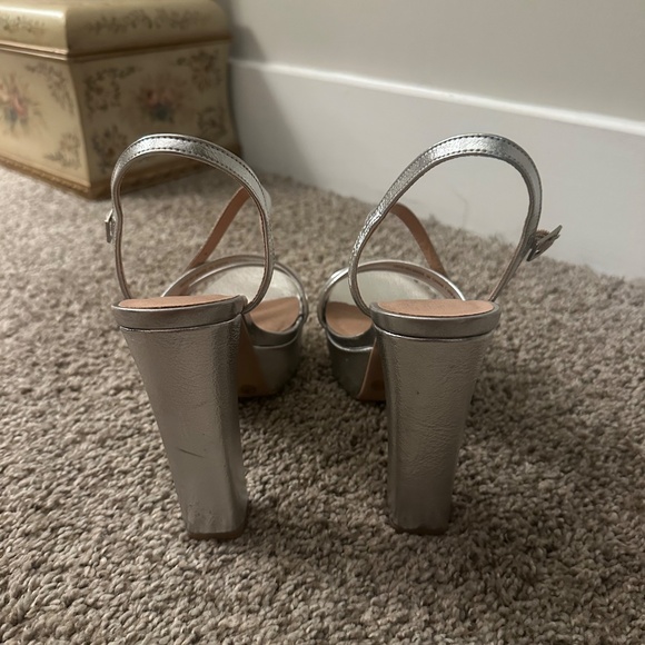 Silver Chinese Laundry Amella Platform Heels - Picture 5 of 5